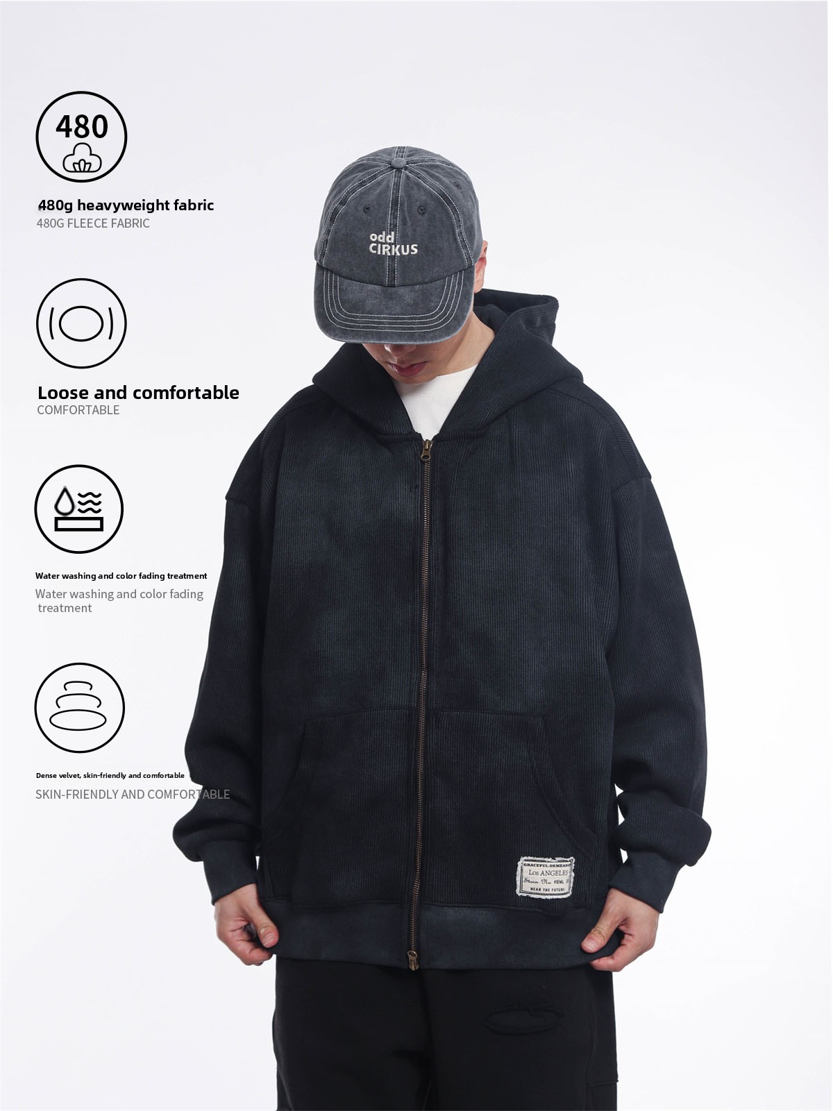 Мужская толстовка-худи в ретро – обзор и цена Streetwear Brand Japanese
