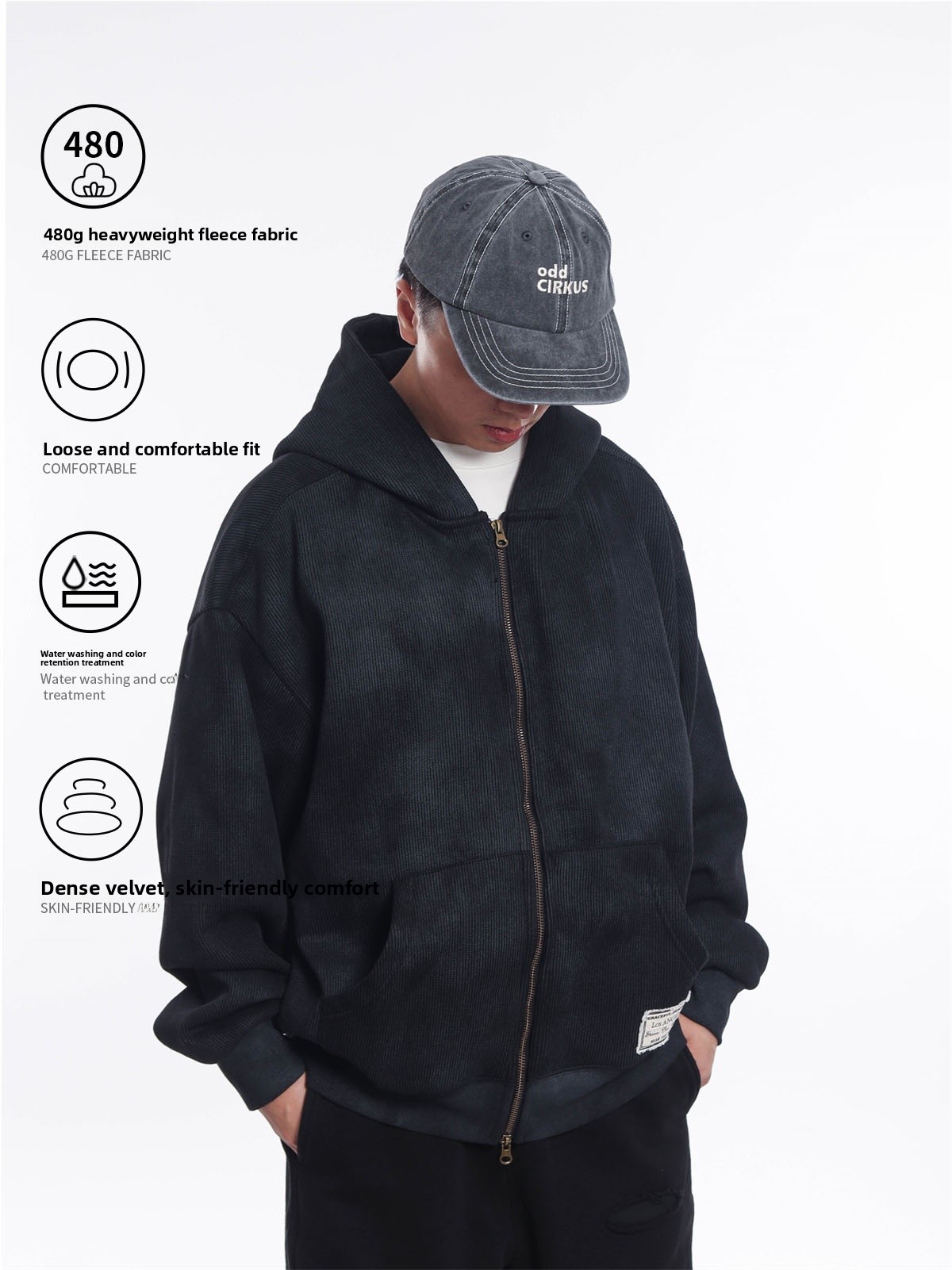 Мужская толстовка-худи в ретро – обзор и цена Streetwear Brand Japanese