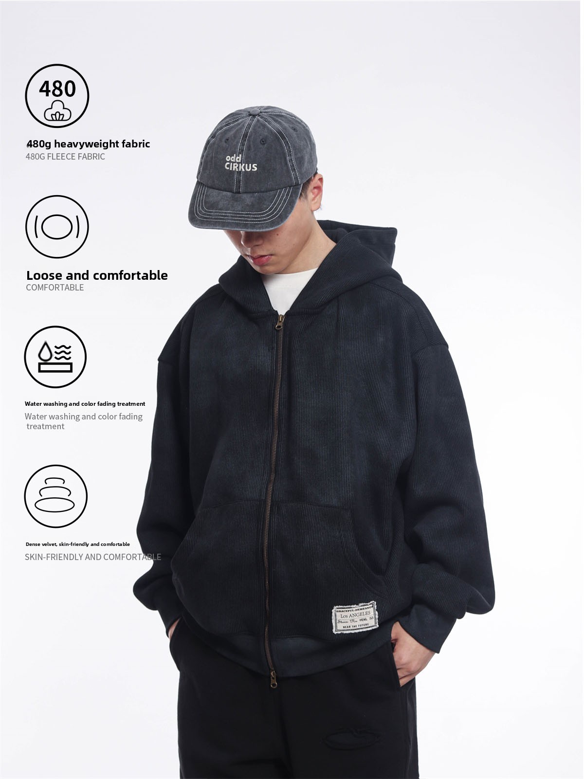 Мужская толстовка-худи в ретро – обзор и цена Streetwear Brand Japanese